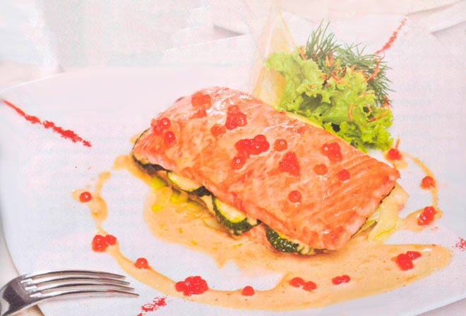 Рецепт Фаршированный лосось запеченный в духовке фото