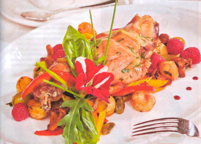 Рецепт Вкусный кролик с оливками и малиновым уксусом фото