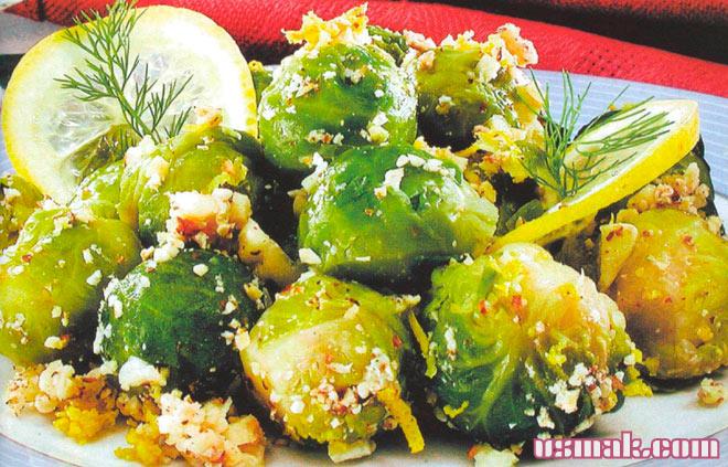 Рецепт Вкусная брюссельская капуста с орехами фото