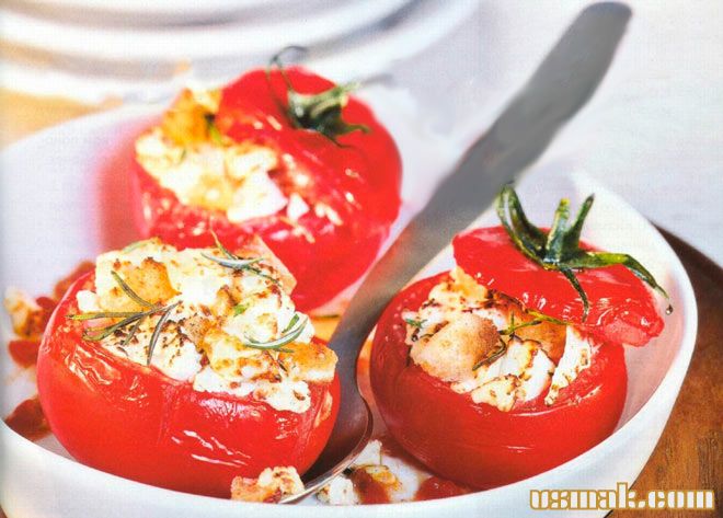 Рецепт Фаршированные помидоры запеченные в духовке с зеленью фото