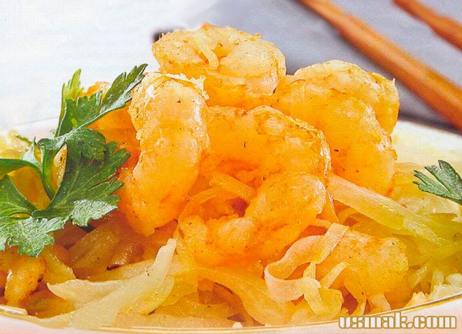 Рецепт Салат с креветками и капустой фото