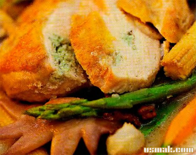 Рецепт Куриная грудка с сыром и зеленью фото