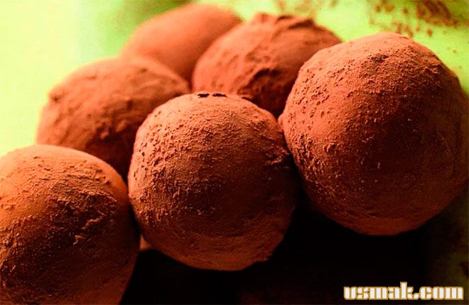 Рецепт Конфеты шоколадные трюфели с орехами фото