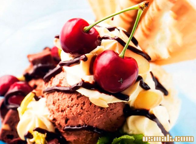 Рецепт Шоколадно ванильное мороженое фото