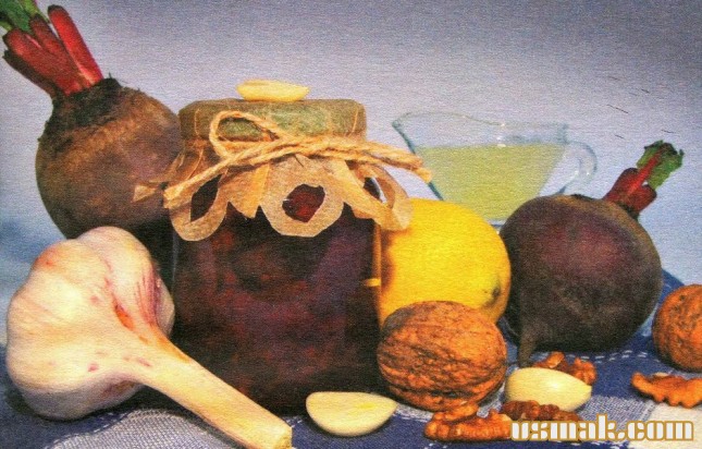 Рецепт Свекла с чесноком и орехами на зиму фото