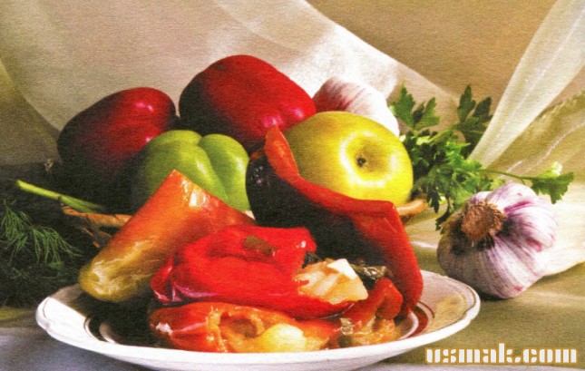 Рецепт Салат с перцем и яблоком фото