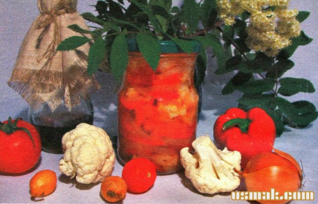 Рецепт Салат из цветной капусты на зиму фото