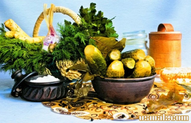 Рецепт Огурцы маринованные с хреном и медом фото