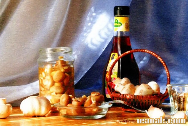 Рецепт Шампиньоны маринованные с чесноком фото