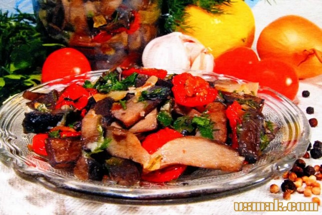 Рецепт Салат грибной с помидорами фото