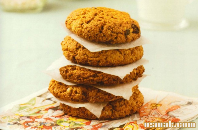 Рецепт Овсяное печенье с сухофруктами фото