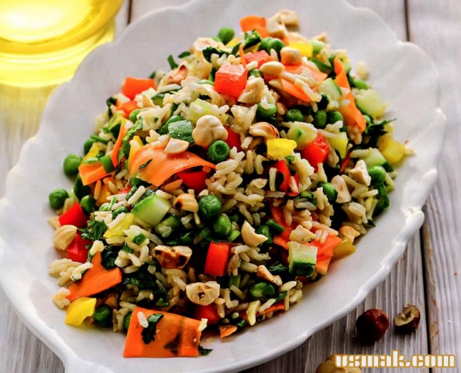 Рецепт Овощной салат с рисом фото