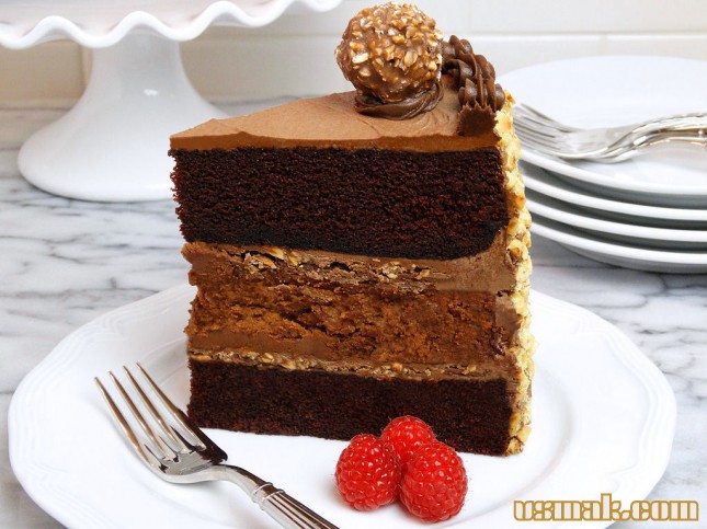 Рецепт Шоколадный торт с чизкейком из Нутеллы фото
