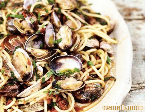 Рецепт Спагетти с помидорами от Джейми Оливера фото