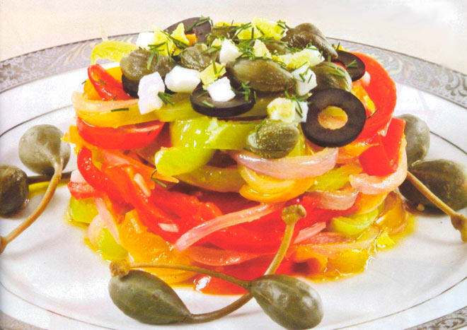 Рецепт Перец с каперсами и маслинами фото