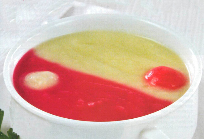 Рецепт Картофельный суп пюре со свеклой фото