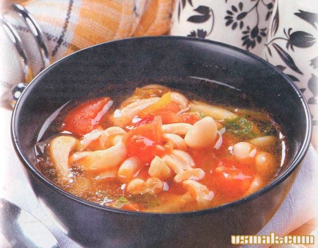 Рецепт Суп из креветок с грибами фото