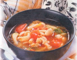 рецепт Суп из креветок с грибами