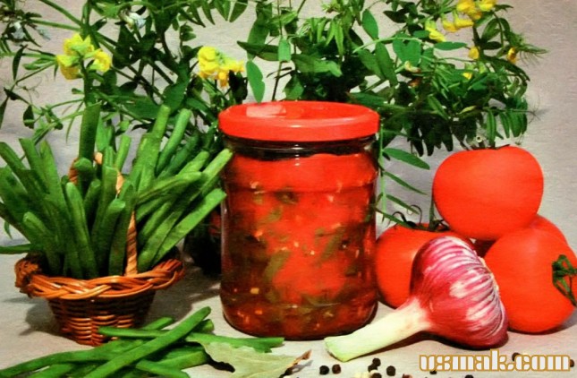 Рецепт Спаржевая фасоль в томатном соусе