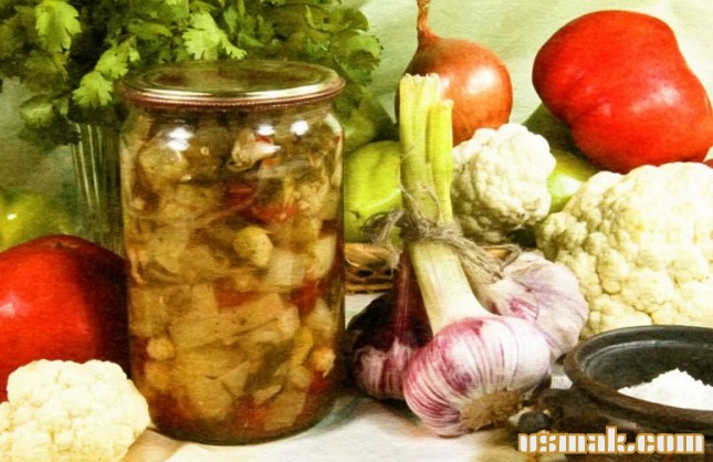 Рецепт Цветная капуста на зиму салат фото