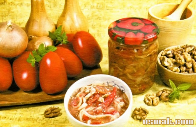 Рецепт Салат из помидоров с орехами фото