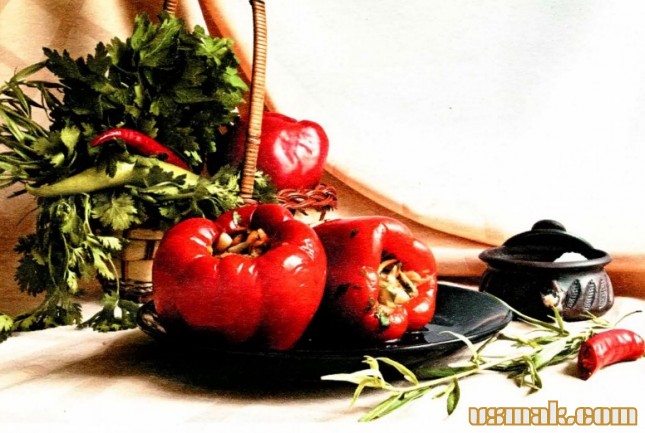 Рецепт Перец фаршированный овощами на зиму фото
