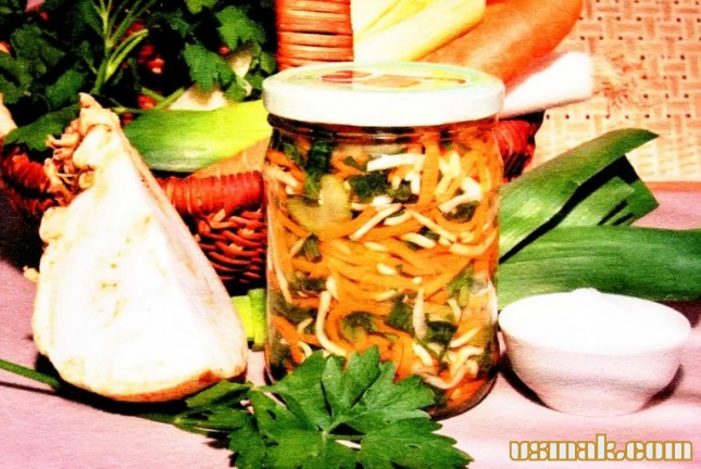 Рецепт Морковь с сельдереем и луком фото