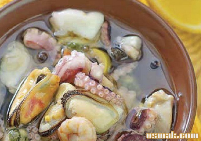 Рецепт Суп из морепродуктов фото