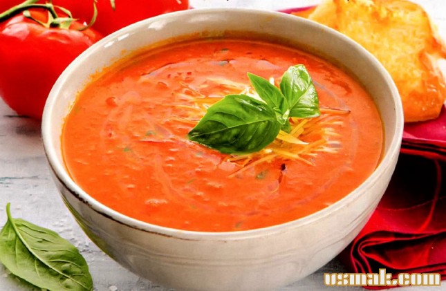 Рецепт Томатный суп с базиликом фото