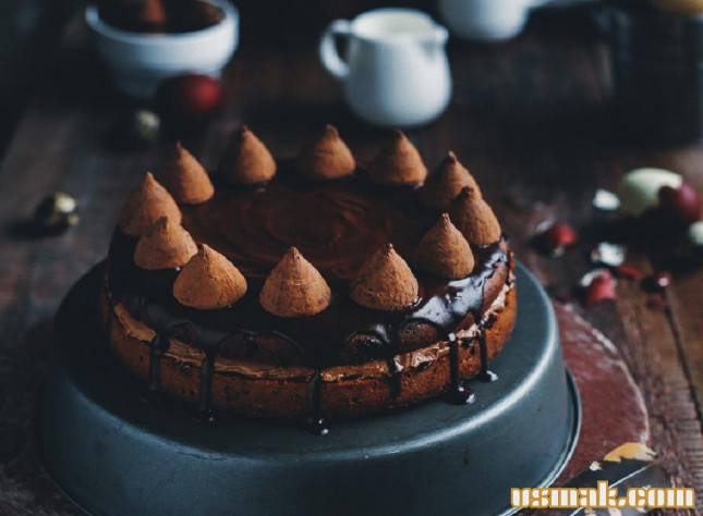 Рецепт Шоколадный пасхальный торт Симнель фото