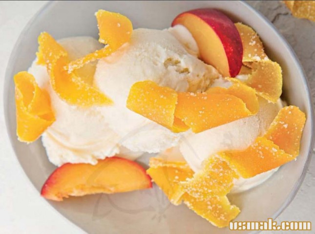 Рецепт Мороженое с засахаренными фруктами фото