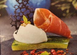 рецепт Кожура арбуза с хамоном и сыром